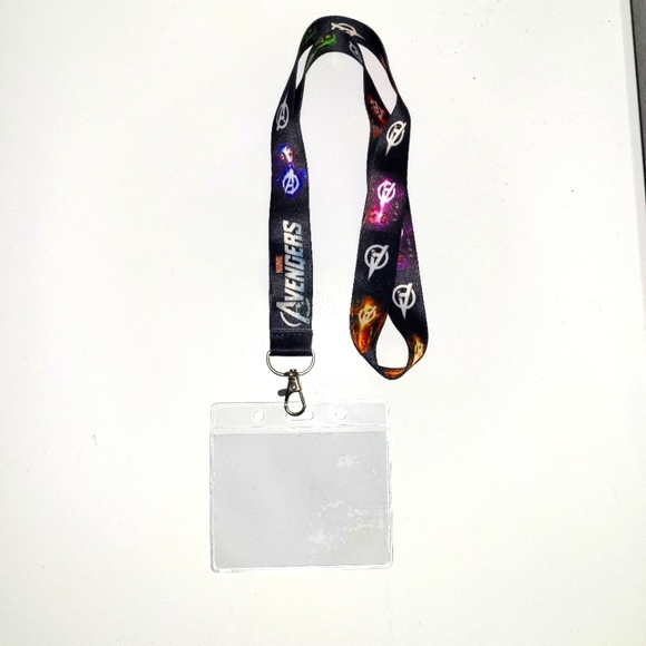 Most Popular Marvel Comics Avengers Logo One Size Lanyard & Vaccine Card Cover - Picture 1 of 8